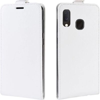 Custodia in pelle con flip verticale e slot per foto - Cover per smartphone - Bianco Custodia in pelle con flip verticale e slot per foto - Cover per smartphone - Bianco