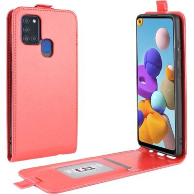 Cover-Discount Galaxy A21s - Klassisches Flip Case vertikal rot - Smartphone Hülle Cover-Discount Galaxy A21s - Klassisches Flip Case vertikal rot - Smartphone Hülle
