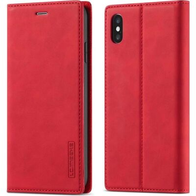 Cover-Discount iPhone Xs / X - Custodia Flip con Supporto - Rosso Cover-Discount iPhone Xs / X - Custodia Flip con Supporto - Rosso
