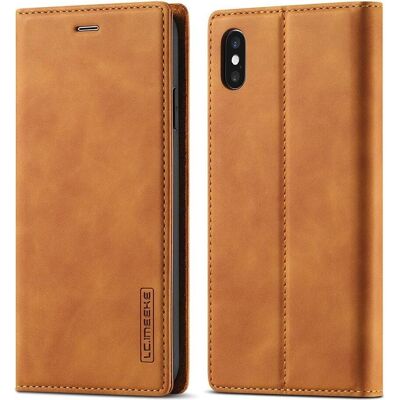 Cover-Discount custodia a libro per iPhone Xs / X - Marrone Cover-Discount custodia a libro per iPhone Xs / X - Marrone