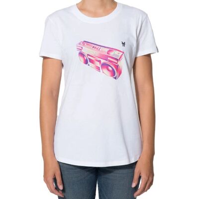 FACTION GHETTO BLASTER TEE Vit - T-shirt FACTION GHETTO BLASTER TEE Vit - T-shirt