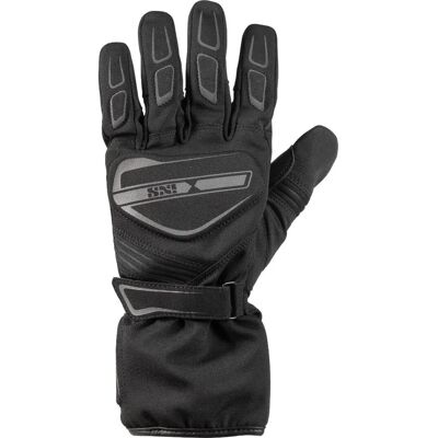 Ixs Mimba-St Black Motorcycle Gloves - Touring, Water Resistant, Reflective Ixs Mimba-St Black Motorcycle Gloves - Touring, Water Resistant, Reflective