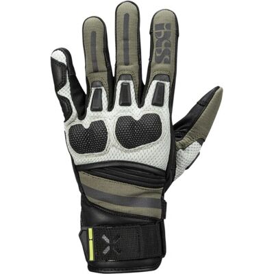 IXS - Montevideo-Air 2.0 - Schwarz/Oliv/Hellgrau - Gloves IXS - Montevideo-Air 2.0 - Schwarz/Oliv/Hellgrau - Gloves