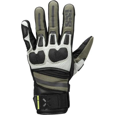 IXS - Montevideo-Air 2.0 - Schwarz/Oliv/Hellgrau - Gloves IXS - Montevideo-Air 2.0 - Schwarz/Oliv/Hellgrau - Gloves