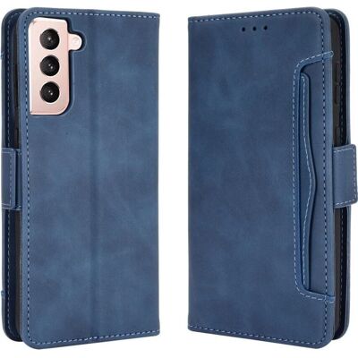 Cover-Discount Galaxy S21 - Kunstleder mit Kartenfächern - Blau Cover-Discount Galaxy S21 - Kunstleder mit Kartenfächern - Blau