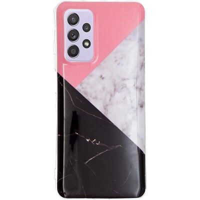 Cover-Discount Galaxy A52 - Silikon Gummi Case TRI-Marble - Smartphone Cover-Discount Galaxy A52 - Silikon Gummi Case TRI-Marble - Smartphone