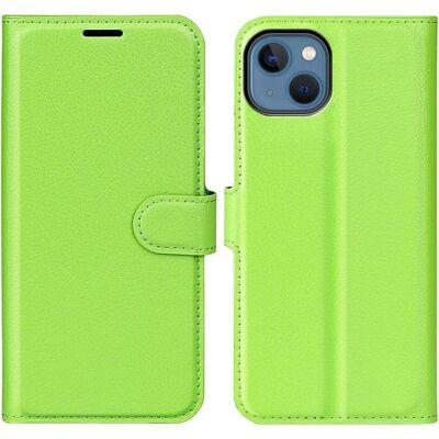 Cover-Discount iPhone 14 Plus - Leder Etui grün - Smartphone Hülle Cover-Discount iPhone 14 Plus - Leder Etui grün - Smartphone Hülle