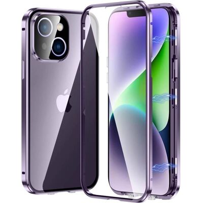 Cover-Discount iPhone 14 Plus - Violette Magnetische Glas Hülle - Smartphone Hülle Cover-Discount iPhone 14 Plus - Violette Magnetische Glas Hülle - Smartphone Hülle