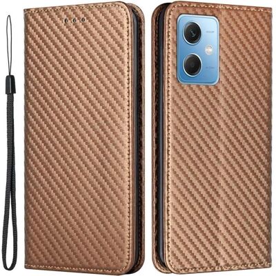 Cover-Discount - Xiaomi Poco X5 - Carbon Look - Brown - Phone case Cover-Discount - Xiaomi Poco X5 - Carbon Look - Brown - Phone case