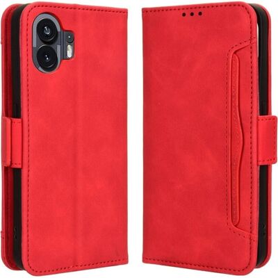 Nothing Phone (2) - rouge - emplacements pour cartes - coque Nothing Phone (2) - rouge - emplacements pour cartes - coque