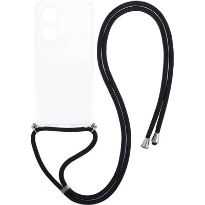 OPPO A58 4G - Coque transparente avec bandoulière réglable OPPO A58 4G - Coque transparente avec bandoulière réglable