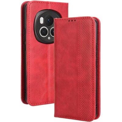 Honor Magic6 Pro - Étui Flip Vintage - rouge Honor Magic6 Pro - Étui Flip Vintage - rouge