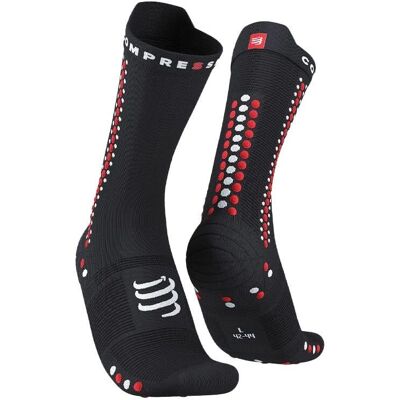Chaussettes de vélo Compressport Pro Racing V4.0 - Noir/Rouge - Performance - Publicité Chaussettes de vélo Compressport Pro Racing V4.0 - Noir/Rouge - Performance - Publicité