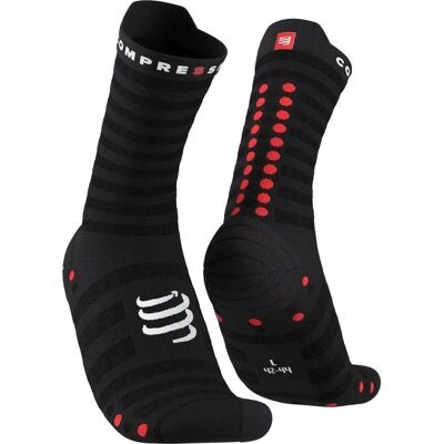 Chaussettes de course ultralégères Compressport v4.0 - Noir/Rouge - Chaussettes de sport - Publicité Chaussettes de course ultralégères Compressport v4.0 - Noir/Rouge - Chaussettes de sport - Publicité