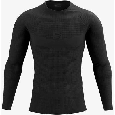 Tricou de bază Compressport On/Off cu mâneci lungi - Negru - Îmbrăcăminte de compresie Tricou de bază Compressport On/Off cu mâneci lungi - Negru - Îmbrăcăminte de compresie