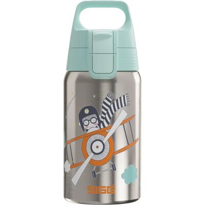 SIGG Lasten Shield One 0,5L Waterfles - roestvrij staal - Pilot - mannelijk SIGG Lasten Shield One 0,5L Waterfles - roestvrij staal - Pilot - mannelijk