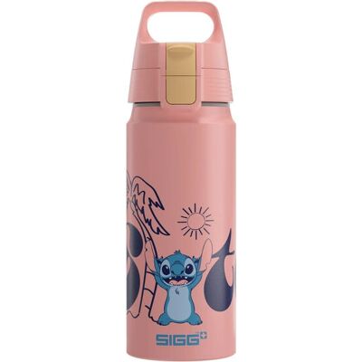 Sigg - Botella de agua infantil de aluminio WMB ONE Disney Stitch - 600 ml Rosa - Sin fugas - Ligera Sigg - Botella de agua infantil de aluminio WMB ONE Disney Stitch - 600 ml Rosa - Sin fugas - Ligera