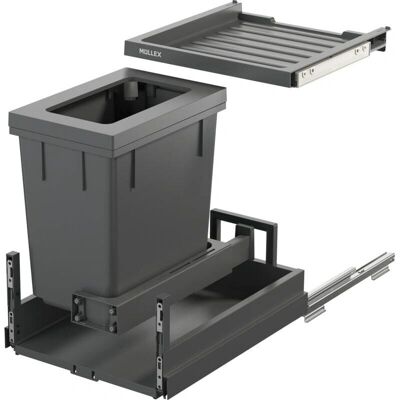 Müllex X-LINE X40 M17 Basic Pro - Grau - 20 L - Pull-out waste bin system Müllex X-LINE X40 M17 Basic Pro - Grau - 20 L - Pull-out waste bin system