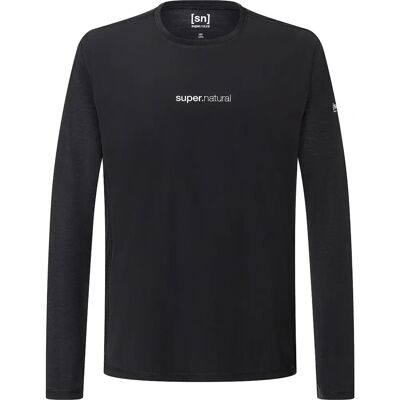 Super Natural Herren Schwarzes Windbreaker Langarm T-Shirt Super Natural Herren Schwarzes Windbreaker Langarm T-Shirt