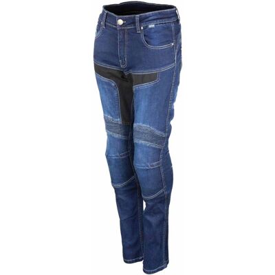 Jeans moto femme GMS Viper - Coupe slim, 5 poches, couche d'aramide - Publicité Jeans moto femme GMS Viper - Coupe slim, 5 poches, couche d'aramide - Publicité