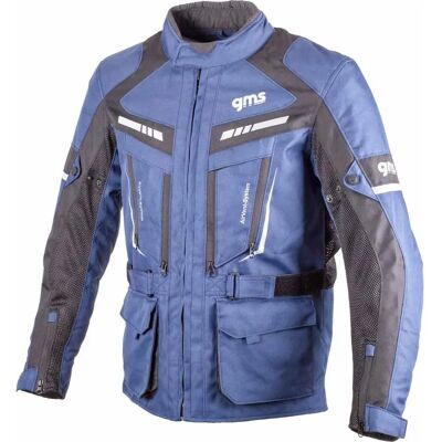 Gms Track Light Motorrad-Textiljacke - Schwarz Blau 2XL Gms Track Light Motorrad-Textiljacke - Schwarz Blau 2XL