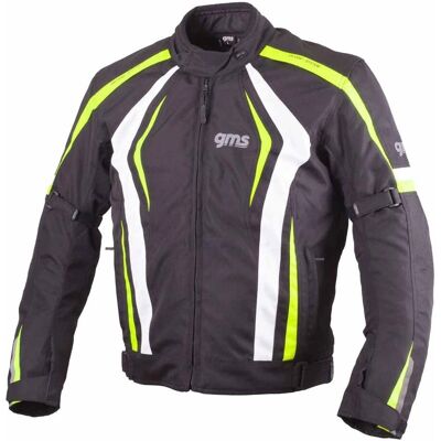 Gms Pace Motorrad-Textiljacke - Reflektierende Drucke, Rückenreflex, Mikrofaser-Kragen - Motorrad-Textiljacke Gms Pace Motorrad-Textiljacke - Reflektierende Drucke, Rückenreflex, Mikrofaser-Kragen - Motorrad-Textiljacke
