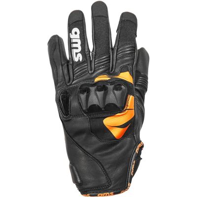 Guanti da moto Gms Curve - Unisex Nero Arancione XS Guanti da moto Gms Curve - Unisex Nero Arancione XS