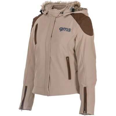 Veste softshell Luna GMS pour motocyclistes - Marron - Publicité Veste softshell Luna GMS pour motocyclistes - Marron - Publicité