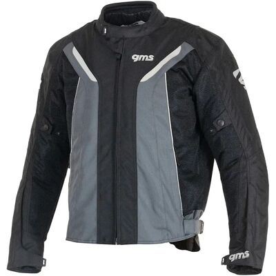 Gms Ventura Motorrad Textiljacke - Schwarz Grau - Unisex Gms Ventura Motorrad Textiljacke - Schwarz Grau - Unisex