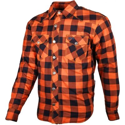 Camicia motociclista GMS Jaguar - Nero/Arancio - XL Camicia motociclista GMS Jaguar - Nero/Arancio - XL