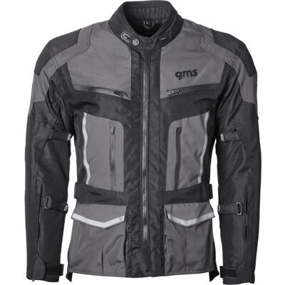 Veste textile imperméable GMS Tigris pour moto - Noir / Gris - M - Publicité Veste textile imperméable GMS Tigris pour moto - Noir / Gris - M - Publicité