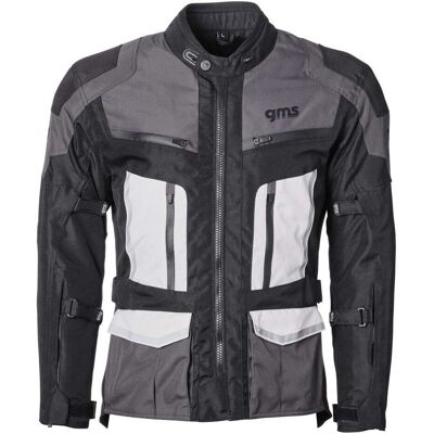 gms Veste textile imperméable Tigris pour hommes - Noir / Gris / Blanc - 3XL - Publicité gms Veste textile imperméable Tigris pour hommes - Noir / Gris / Blanc - 3XL - Publicité