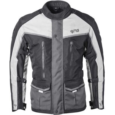 Veste textile moto imperméable GMS Twister Neo - Noir Gris Blanc XL - Publicité Veste textile moto imperméable GMS Twister Neo - Noir Gris Blanc XL - Publicité