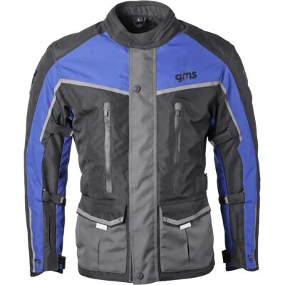 Veste textile de moto imperméable GMS Twister Neo - Noir Bleu - L - Publicité Veste textile de moto imperméable GMS Twister Neo - Noir Bleu - L - Publicité