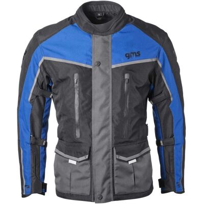 GMS Twister Neo veste textile de moto imperméable - Noir Bleu - Publicité GMS Twister Neo veste textile de moto imperméable - Noir Bleu - Publicité