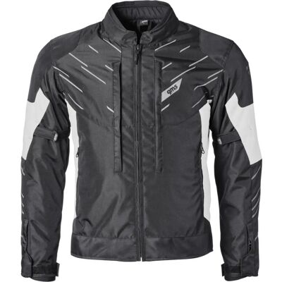 GMS Kasai Giacca Moto Tessile Impermeabile Nero Bianco L GMS Kasai Giacca Moto Tessile Impermeabile Nero Bianco L
