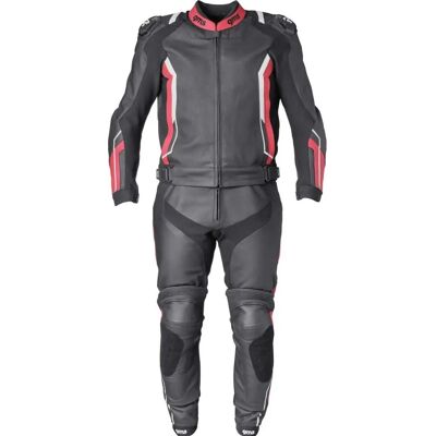 Combinaison en cuir GMS GR-1 - Cuir de vachette de haute qualité, Aérodynamique, Prêt pour airbag - Publicité Combinaison en cuir GMS GR-1 - Cuir de vachette de haute qualité, Aérodynamique, Prêt pour airbag - Publicité