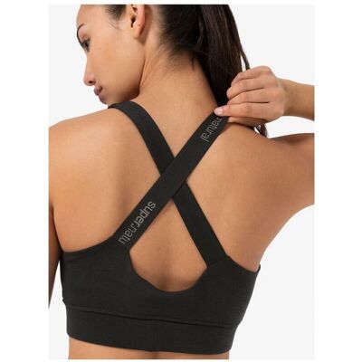 Super Natural - Rubberribbra - Soutien-gorge Sport Femme - Noir - S - Publicité Super Natural - Rubberribbra - Soutien-gorge Sport Femme - Noir - S - Publicité