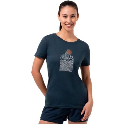 Super Natural Preikestolen Cliffs Blue T-Shirt - Women - Outdoor Super Natural Preikestolen Cliffs Blue T-Shirt - Women - Outdoor