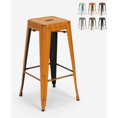 AHD AMAZING HOME DESIGN Tabouret Tolix Steel Stale Orange Industriel Vintage - Publicité AHD AMAZING HOME DESIGN Tabouret Tolix Steel Stale Orange Industriel Vintage - Publicité