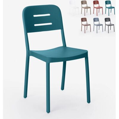 AHD Mose Silla moderna apilable de polipropileno y fibra de vidrio - Interior Exterior AHD Mose Silla moderna apilable de polipropileno y fibra de vidrio - Interior Exterior