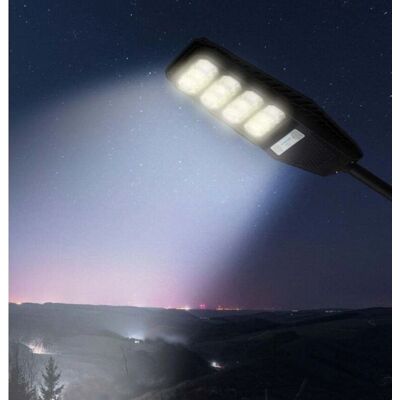 Supernova Lampe de rue solaire 200W avec capteur et télécommande - Publicité Supernova Lampe de rue solaire 200W avec capteur et télécommande - Publicité