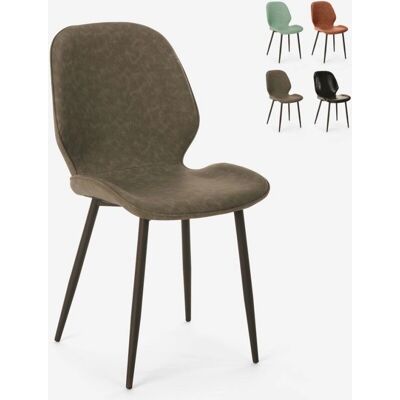 AHD Amazing Home Design - Lyna - Gris - Synthetic Leather Chair AHD Amazing Home Design - Lyna - Gris - Synthetic Leather Chair