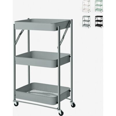 AHD AMAZING HOME DESIGN Pikas Carrello da Cucina Pieghevole - Grigio AHD AMAZING HOME DESIGN Pikas Carrello da Cucina Pieghevole - Grigio