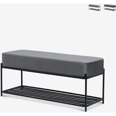 AHD AMAZING HOME DESIGN Degas Aufbewahrungsbank - Modern Velvet Grau Möbel AHD AMAZING HOME DESIGN Degas Aufbewahrungsbank - Modern Velvet Grau Möbel