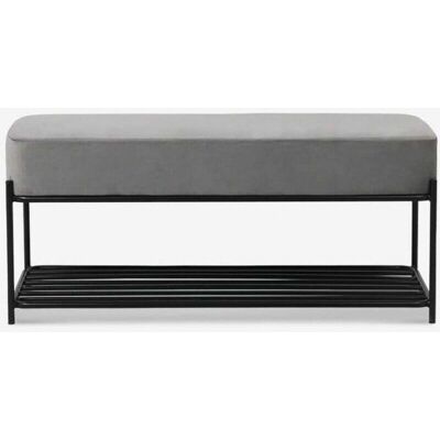 AHD AMAZING HOME DESIGN Banc de rangement en velours noir - Mobilier moderne - Publicité AHD AMAZING HOME DESIGN Banc de rangement en velours noir - Mobilier moderne - Publicité
