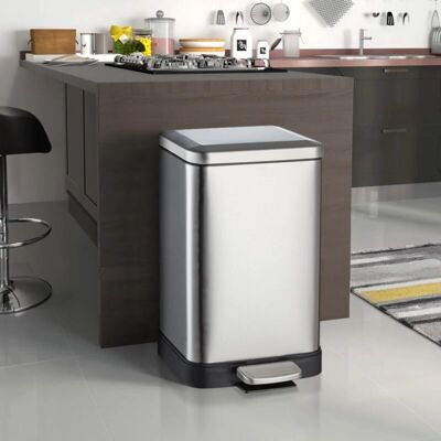 Stark - Poubelle à pédale en acier de 30L - Design moderne - Publicité Stark - Poubelle à pédale en acier de 30L - Design moderne - Publicité