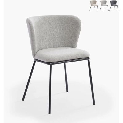 AHD AMAZING HOME DESIGN - Lasta - gray fabric - Dining chair - Publicité AHD AMAZING HOME DESIGN - Lasta - gray fabric - Dining chair - Publicité