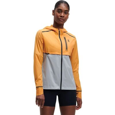 On WEATHER-JACKET Damen Gr.L - Windbreaker - orange/weiß - Laufjacke On WEATHER-JACKET Damen Gr.L - Windbreaker - orange/weiß - Laufjacke