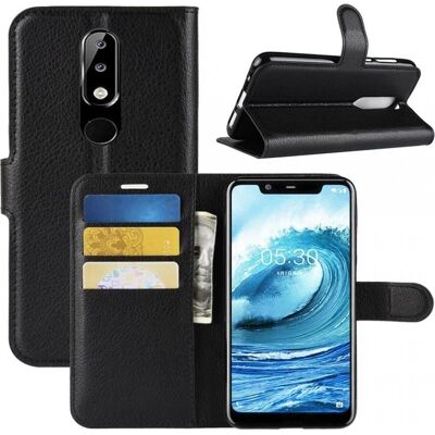 Screenguard - Nokia 5.1 Plus - Leder - Schwarz - Smartphone Hülle Screenguard - Nokia 5.1 Plus - Leder - Schwarz - Smartphone Hülle